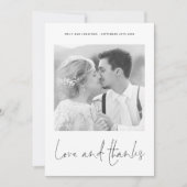 Classic Liebe Danke Foto Wedding Vielen Dank Karte (Vorderseite)