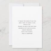 Classic Liebe Danke Foto Wedding Vielen Dank Karte (Rückseite)