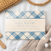 Classic Light Blue Beige Kariert Boy Baby Dusche Einladung