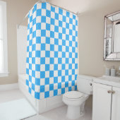 Classic light blue checkerboard  duschvorhang (Beispiel)