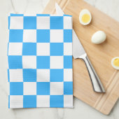 Classic light blue checkerboard  geschirrtuch (Viertel Falte)