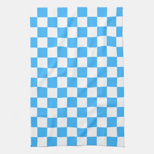 Classic light blue checkerboard  geschirrtuch (Vertikal)
