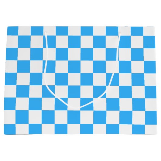 Classic light blue checkerboard große geschenktüte (Vorderseite)