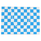 Classic light blue checkerboard  große geschenktüte (Rückseite)