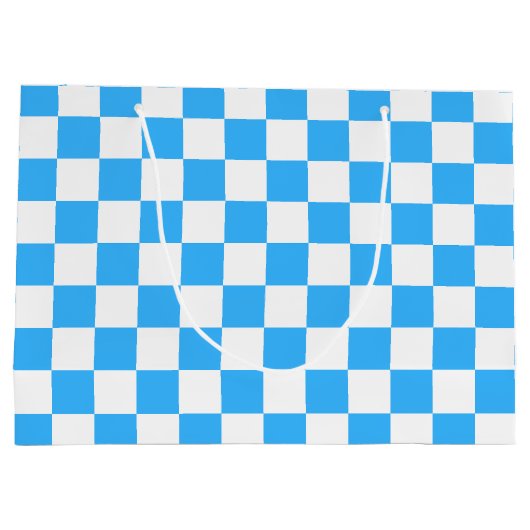 Classic light blue checkerboard  große geschenktüte (Rückseite)