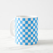 Classic light blue checkerboard  kaffeetasse (Vorderseite Links)