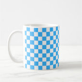 Classic light blue checkerboard  kaffeetasse (Links)