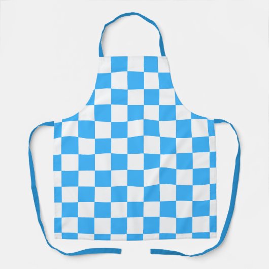 Classic light blue checkerboard  schürze (Vorderseite)