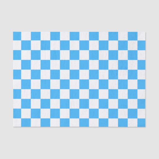 Classic light blue checkerboard  seidenpapier (Vorderseite)