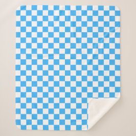 Classic light blue checkerboard  sherpadecke