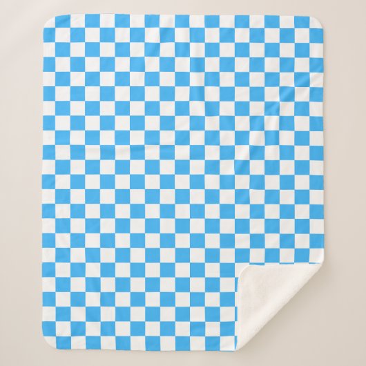 Classic light blue checkerboard  sherpadecke (Vorderseite)