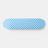 Classic light blue checkerboard  skateboard (Horizontal)