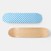 Classic light blue checkerboard  skateboard (Horizontal)