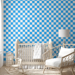 Classic light blue checkerboard  tapete