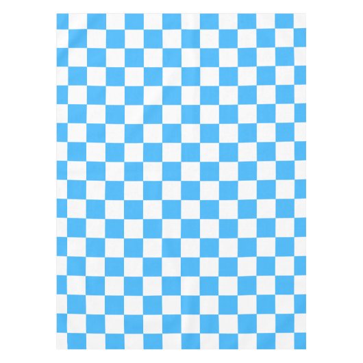 Classic light blue checkerboard  tischdecke (Vorderseite)