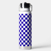 Classic light blue checkerboard  trinkflasche (Hinten)