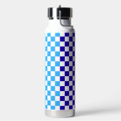 Classic light blue checkerboard  trinkflasche (Links)