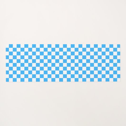 Classic light blue checkerboard  yogamatte (Rückseite (Horizontal))