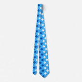 Classic Light Blue Kariert Unisex Neck Tie Krawatte (Rückseite)