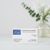 Classic Light Blue Logo Business Cards Visitenkarte (Stehend Vorderseite)