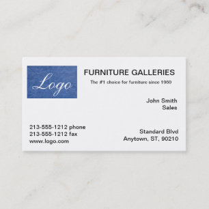 Classic Light Blue Logo Business Cards Visitenkarte