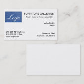 Classic Light Blue Logo Business Cards Visitenkarte (Vorne/Hinten)