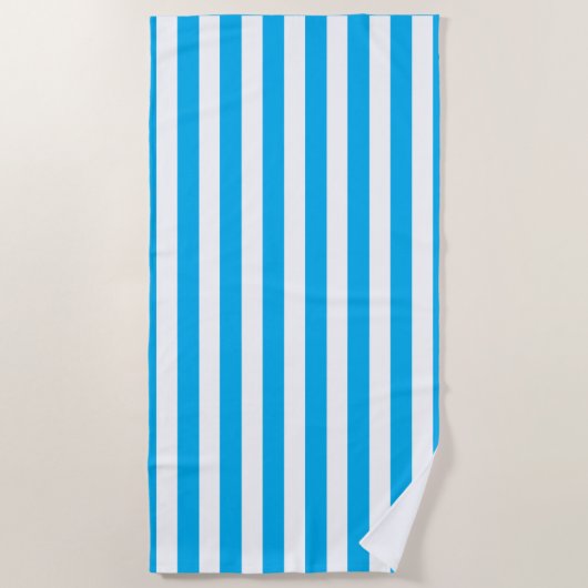 CLASSIC LIGHT BLUE STRIPED BEACH TOWEL STRANDTUCH (Vorderseite)