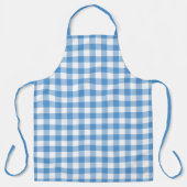 Classic Light Blue White Gingham Karo Pattern Schürze (Vorderseite)
