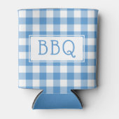 Classic Light Blue White Gingham Pattern GRILLEN P Dosenkühler (Vorderseite)