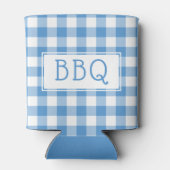 Classic Light Blue White Gingham Pattern GRILLEN P Dosenkühler (Rückseite)