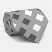 Classic Light Gray Kariert Unisex Neck Tie Krawatte (Gerollt)