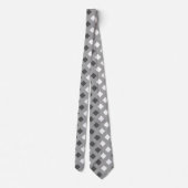 Classic Light Gray Kariert Unisex Neck Tie Krawatte (Rückseite)