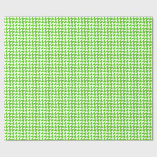 Classic Light Green and White Houndstooth Pattern Geschenkpapier (Flach)