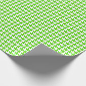 Classic Light Green and White Houndstooth Pattern Geschenkpapier (Ecke)