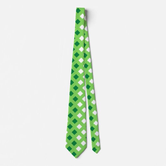 Classic Light Green Kariert Unisex Neck Tie Krawatte (Vorderseite)