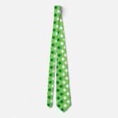 Classic Light Green Kariert Unisex Neck Tie Krawatte (Rückseite)