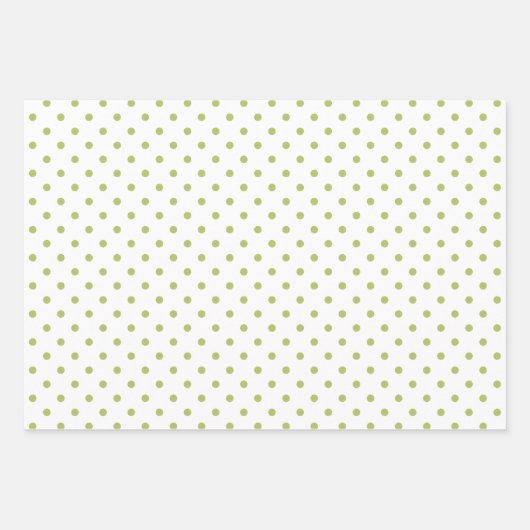 Classic Light Green Polka Dots Gingham Pattern Mix Geschenkpapier Set (Vorderseite)
