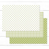 Classic Light Green Polka Dots Gingham Pattern Mix Geschenkpapier Set