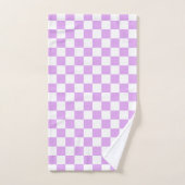 Classic light lavender checkerboard  badhandtuch set (Handtuch)