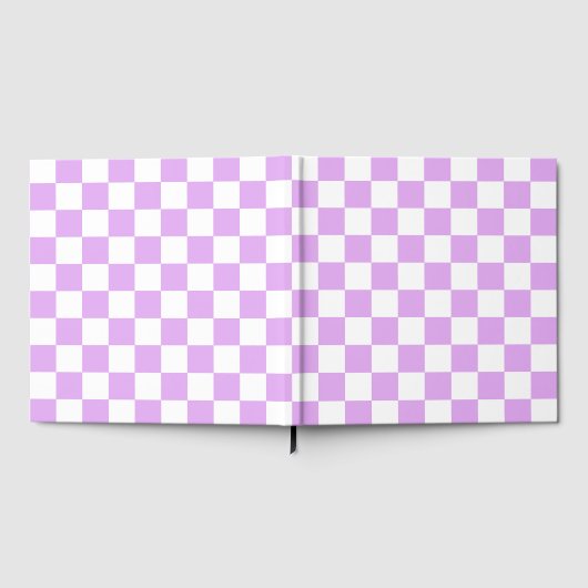 Classic light lavender checkerboard  gästebuch (Voll)