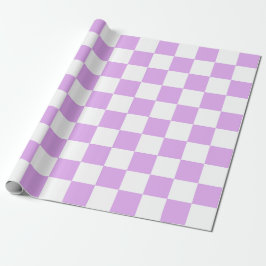 Classic light lavender checkerboard  geschenkpapier