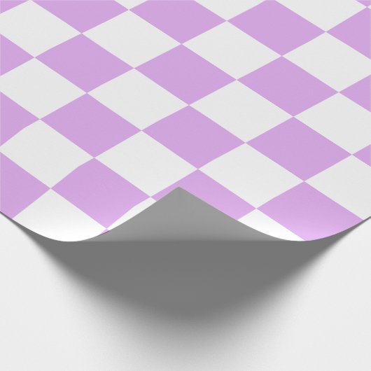 Classic light lavender checkerboard  geschenkpapier (Ecke)
