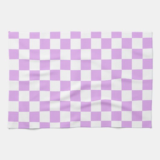 Classic light lavender checkerboard  geschirrtuch (Horizontal)