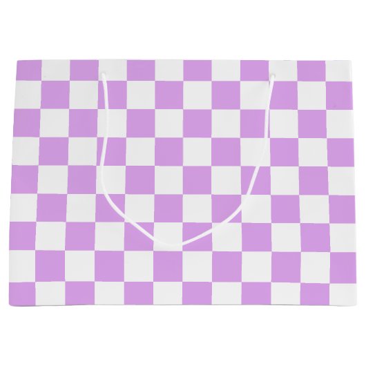 Classic light lavender checkerboard  große geschenktüte (Vorderseite)