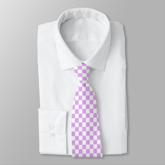 Classic light lavender checkerboard  krawatte (Gebunden)