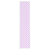 Classic light lavender checkerboard  kurzer tischläufer (Vorderseite)