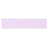 Classic light lavender checkerboard  kurzer tischläufer (Horizontal)
