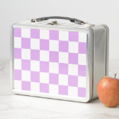Classic light lavender checkerboard  metall brotdose (Beispiel)