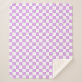 Classic light lavender checkerboard  sherpadecke