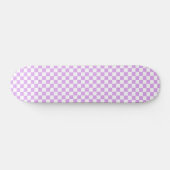 Classic light lavender checkerboard  skateboard (Horizontal)